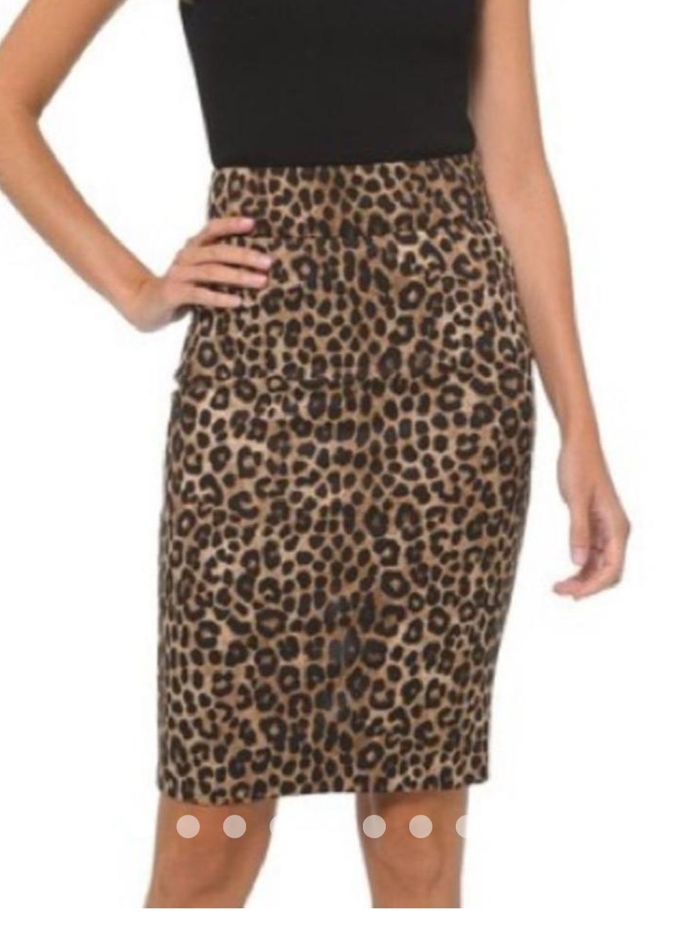 Michael Kors Leopard Print Pencil Skirt - Brown/Black